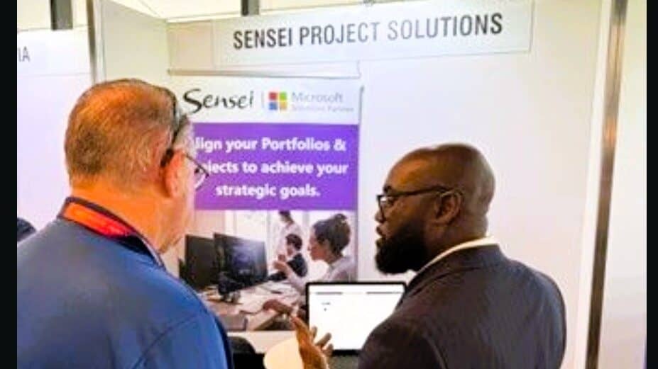 Paul Oppong presenting project and portfolio management solutions at the Digital NSW 2024 Showcase